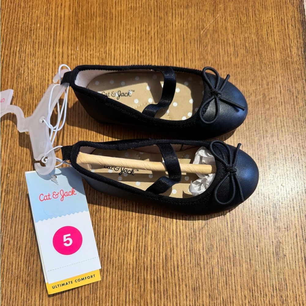 Cat & Jack Black Flats - Size 5 toddler
